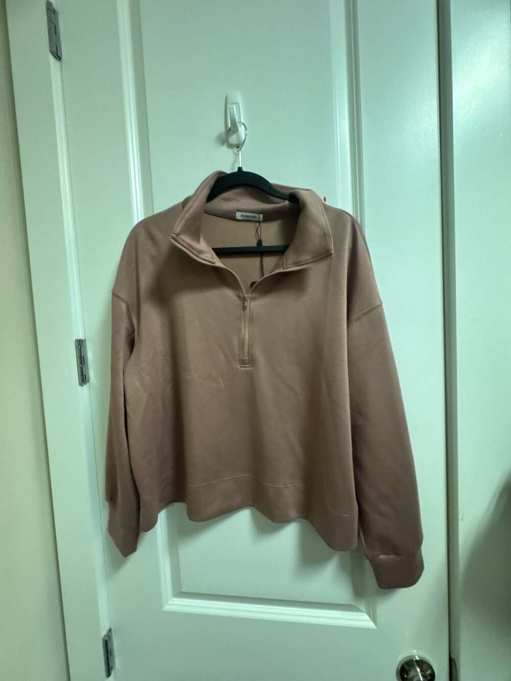 PINSPARK Women's Quarter Zip Pullover Sweatshirt  Long Sleeve Tops